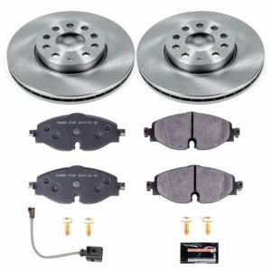 Audi A3 Brake Kit - Front - PowerStop - Track Day Spec Pads + Autospecialty Rotors - `15-`18