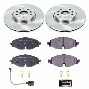 Audi A3 Brake Kit - Front - PowerStop - Track Day Spec High-Performance + Autospecialty Rotors - `15-`18