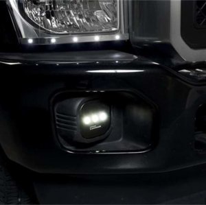 Ford F250 LED Fog Lamps - Putco - Luminix High Power - Black - `11-`16