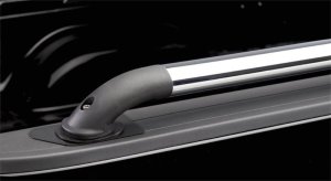 Nissan Titan Side Rails - Putco - Nylon Oval Locker - Black and Polished Stainless Steel - `04-`15