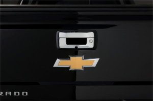 Chevrolet Silverado LD Tailgate Handle Covers - Putco - w/ Keyhole & Camera Opening - Chrome - `14-`18
