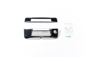 Chevrolet Silverado LD Tailgate Handle Covers - Putco - w/ Keyhole & Camera Opening - Chrome - `14-`18