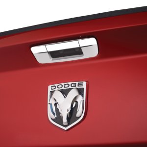 Dodge Ram Truck Tailgate Handle Cover - Rear - Putco - w/ Keyhole w/ Back Up Camera Hole - Chrome - `10-`25