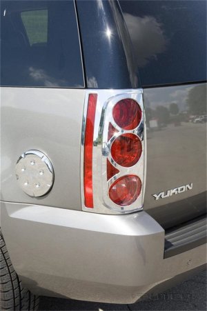 GMC Yukon Tail Light Covers - Putco - Deluxe - Chrome - `07-`14 GMC Yukon Tail Light Covers - Putco - Deluxe - Chrome - `07-`14