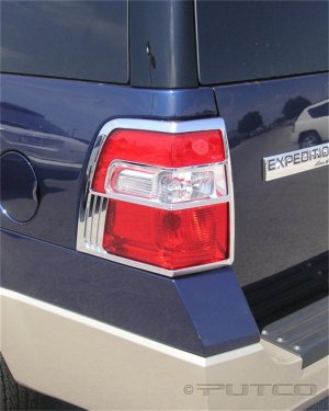 Ford Expedition Tail Light Covers - Putco - Chrome - `07-`09