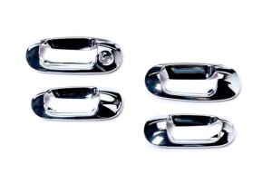 Lincoln Navigator Door Handle Covers - Front + Rear - Putco - Outer Ring Only - Chrome - `03-`06
