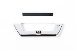 Ford F-150 Tailgate Handle Covers - Rear - Putco - With Pull Handle/Back up Camera & LED Opening - Chrome - `18-`20