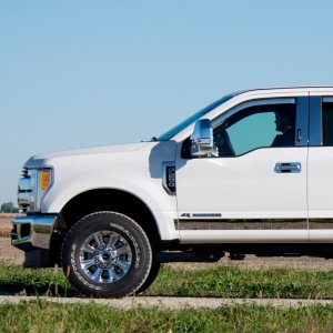 Ford Super Duty F350 Mirror Covers - Putco - Fits Towing Mirrors w/ Side Markers - Chrome - `17-`26