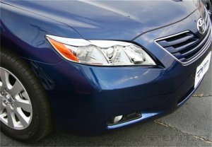 Toyota Camry Head Lamp Overlays & Rings - Putco - Eyebrow Style - Chrome - `07-`09