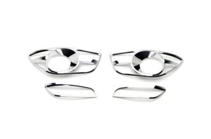 Hyundai Santa Fe Fog Lamp Overlays & Rings - Putco - Chrome - `07-`13