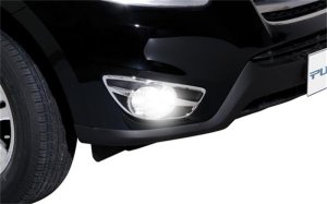 Hyundai Santa Fe Fog Lamp Overlays & Rings - Putco - Chrome - `07-`13