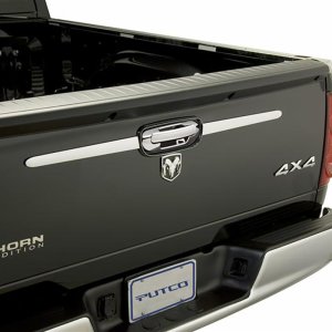 Dodge Ram 3500 Tailgate Accents - Putco - Stainless Steel/Chrome Trim - Black/Chrome - `02-`08