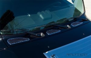 Toyota FJ Cruiser Hood Vent Covers - Front - Putco - Chrome - `07-`14