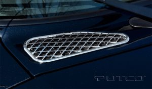 Toyota FJ Cruiser Hood Vent Covers - Front - Putco - Chrome - `07-`14