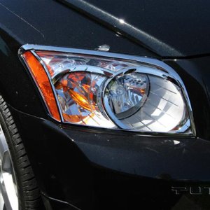 Dodge Caliber Head Lamp Overlays & Rings - Putco - Chrome - `07-`10