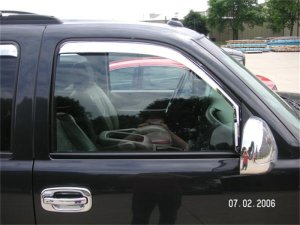 GMC Yukon Window Visors - Front - Putco - Element Chrome - Chrome - `00-`06 GMC Yukon Window Visors - Front - Putco - Element Chrome - Chrome - `00-`06