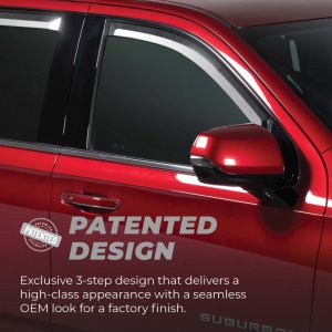 Chevrolet Tahoe Wind Deflectors - Front - Putco - Element Chrome Window Visors - Chrome - `15-`20