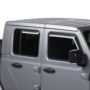 Jeep Wrangler Window Visors - Putco - Element - Chrome - `18-`26