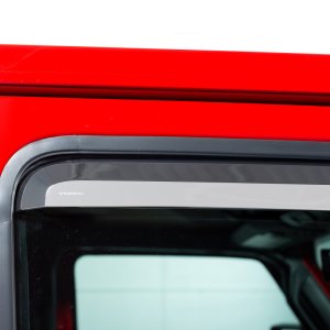 Jeep Wrangler Window Visors - Putco - Element - Chrome - `18-`26