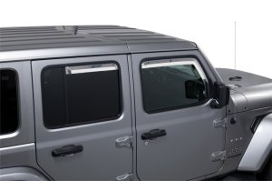 Jeep Wrangler Window Visors - Putco - Element - Chrome - `18-`26