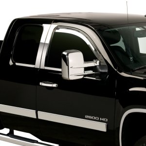 GMC Sierra Window Visors - Front - Putco - Element - Chrome - `14-`18