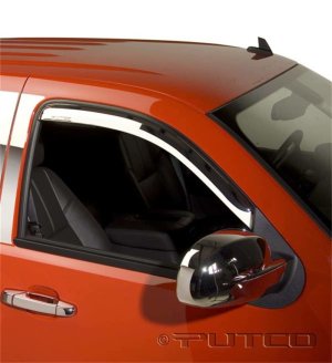 Toyota Highlander Window Visors - Front - Putco - Element Chrome In-Channel - Chrome - `01-`06