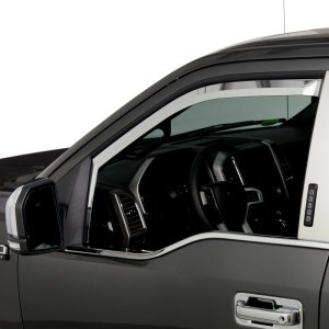 Honda Pilot Window Visors - Front - Putco - Element In-Channel - Chrome - `03-`08