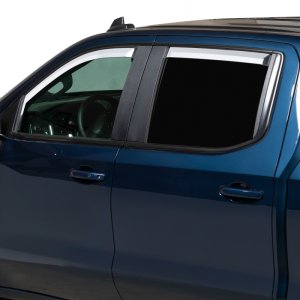 Nissan Titan Wind Deflectors - Putco - Element Chrome - Chrome - `16-`24