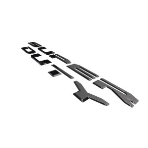 Ford F450 Lettering Emblems - Rear - Putco - Super Duty Stamped Cut Letters - Black Platinum - `17-`19