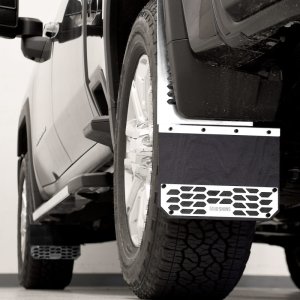 Chevrolet Silverado 2500 Mud Skins - Front/Rear - Putco - Hex Shield - Polished Stainless Steel - `20-`26