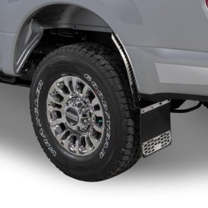 Ford SuperDuty F350 Mud Flaps - Putco - Hex Shield - Polished Stainless Steel - `17-`22