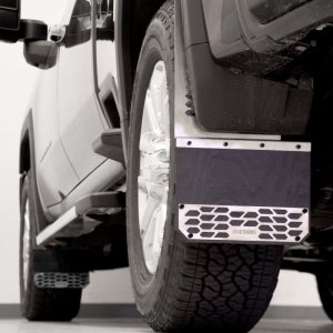 GMC Sierra 2500 Mud Skins - Front or Rear - Putco - Hex Shield - Brushed Stainless Steel - `20-`26