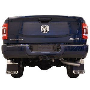 Ram HD 3500 Mud Skins - Front - Putco - Hex Shield - Brushed Stainless Steel - `10-`18