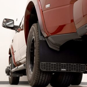 Dodge Ram 3500 Mud Flaps - Rear - Putco - HDPE with Hex Shield - Carbon Black - `19-`26
