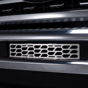 Ford F250 Super Duty Bumper Grille Inserts - Putco - Hex Shield Design - Polished Stainless Steel - `23-`24