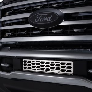 Ford F350 Super Duty Bumper Grille Inserts - Putco - Hex Shield Design - Polished Stainless Steel - `23-`24