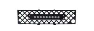 Ford F-150 Bumper Grille Inserts - Putco - Black Diamond with 10in Luminix Light Bar - Black - `11-`14