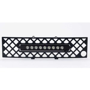 Ford F-150 Bumper Grille Inserts - Putco - Black Diamond with 10in Luminix Light Bar - Black - `11-`14