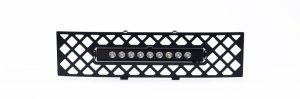 Ford F-150 Bumper Grille Insert - Putco - SS Diamond w/ 10in Luminix Light Bar - Black - `11-`14