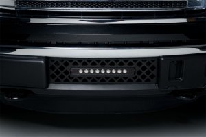 Ford F-150 Bumper Grille Insert - Putco - SS Diamond w/ 10in Luminix Light Bar - Black - `11-`14