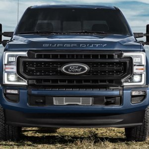 Ford F350 Bumper Grille Inserts - Putco - Bar Pattern - Polished - `20-`22