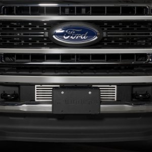 Ford F350 Super Duty Bumper Grille Inserts - Putco - Bar Design - Polished Stainless Steel - `23-`24