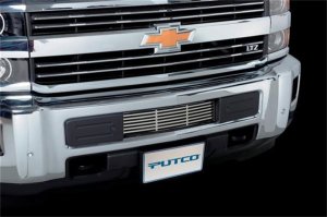 Chevrolet Silverado 2500 Bumper Grille Inserts - Putco - Bar Design - Polished - `15-`19