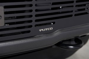 Ford F-150 Bumper Grille Inserts - Putco - SS Black Bar Design w/10in Luminix Light Bar - Black - `15-`17