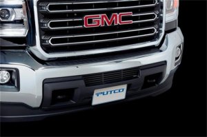GMC Sierra 3500 Bumper Grille Inserts - Putco - Stainless Steel - Black Bar Design - Black - `15-`19