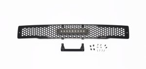 Ford F-150 Bumper Grille Insert - Putco - Punch Design w/ 10in Luminix Light Bar - Black - `15-`17