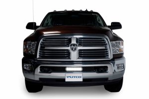 Dodge Ram 2500 Bumper Grille Insert - Putco - Punch Style w/ 10in Luminix Light Bar - Black - `11-`19