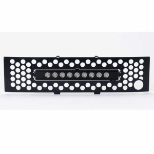 Dodge Ram 3500 Bumper Grille Insert - Putco - Punch Style w/ 10in Luminix Light Bar - Black - `11-`19