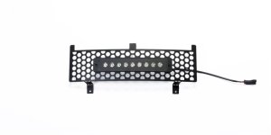 Chevrolet Silverado 3500 Grille Insert - Putco - Punch Design w/10 in. Curved Flush Luminix Light Bar - Black - `15-`19