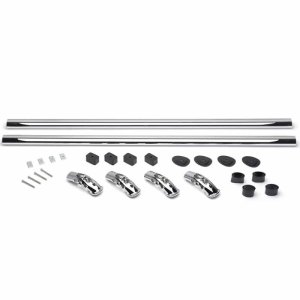 GMC Sierra 1500 Locker Side Rails - Putco - Classic Stainless Steel - Black - `14-`18